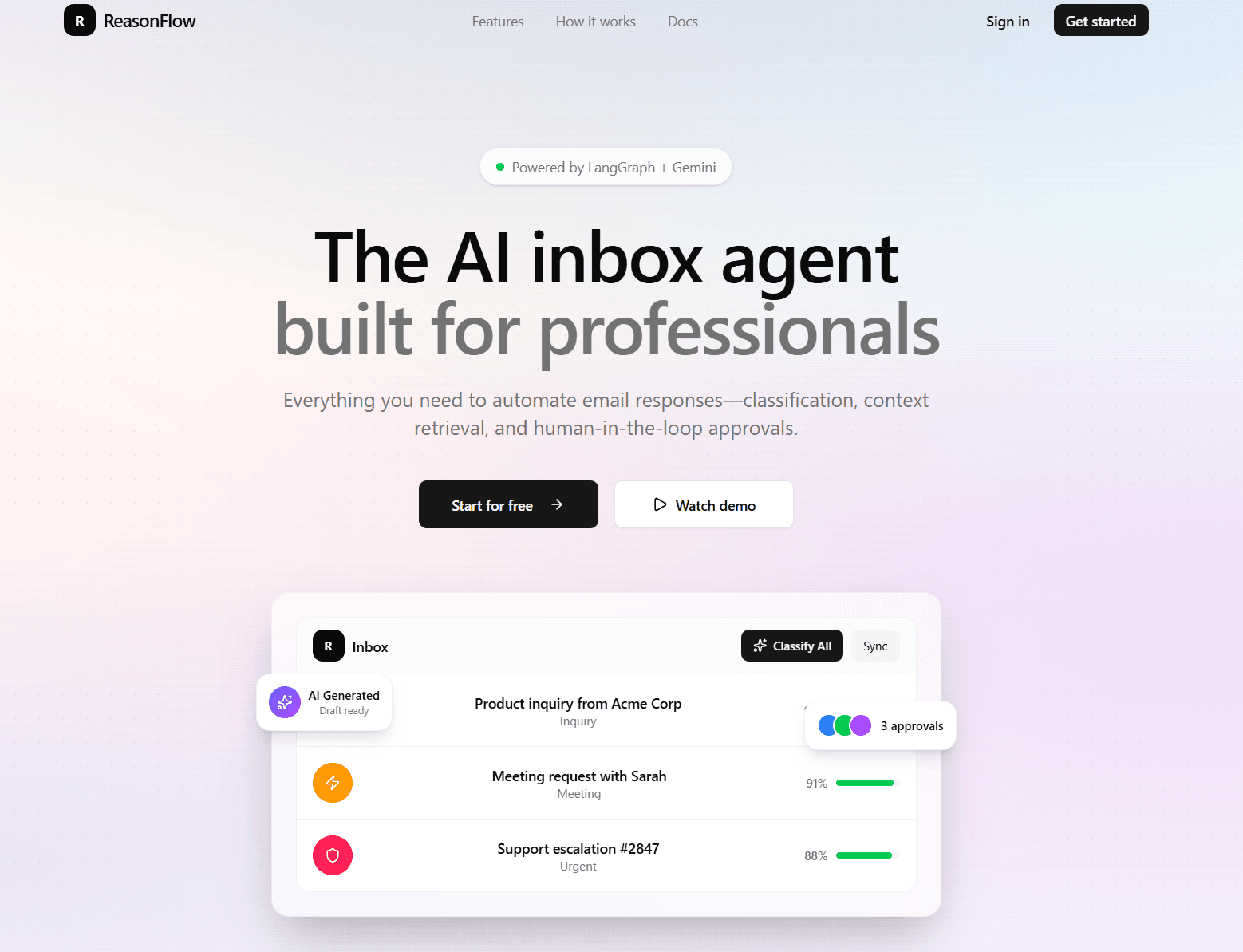 ReasonFlow product preview